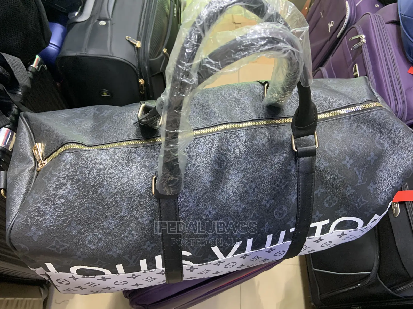 Louis Vuitton Inspired Duffle Bag
