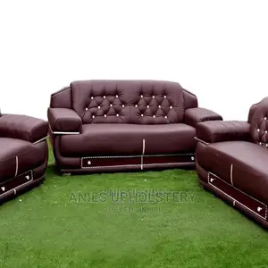 Modern 7 Seater Living Room Leather Fabric Sofa Chair.