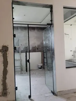 Swing Door With Black Accessories