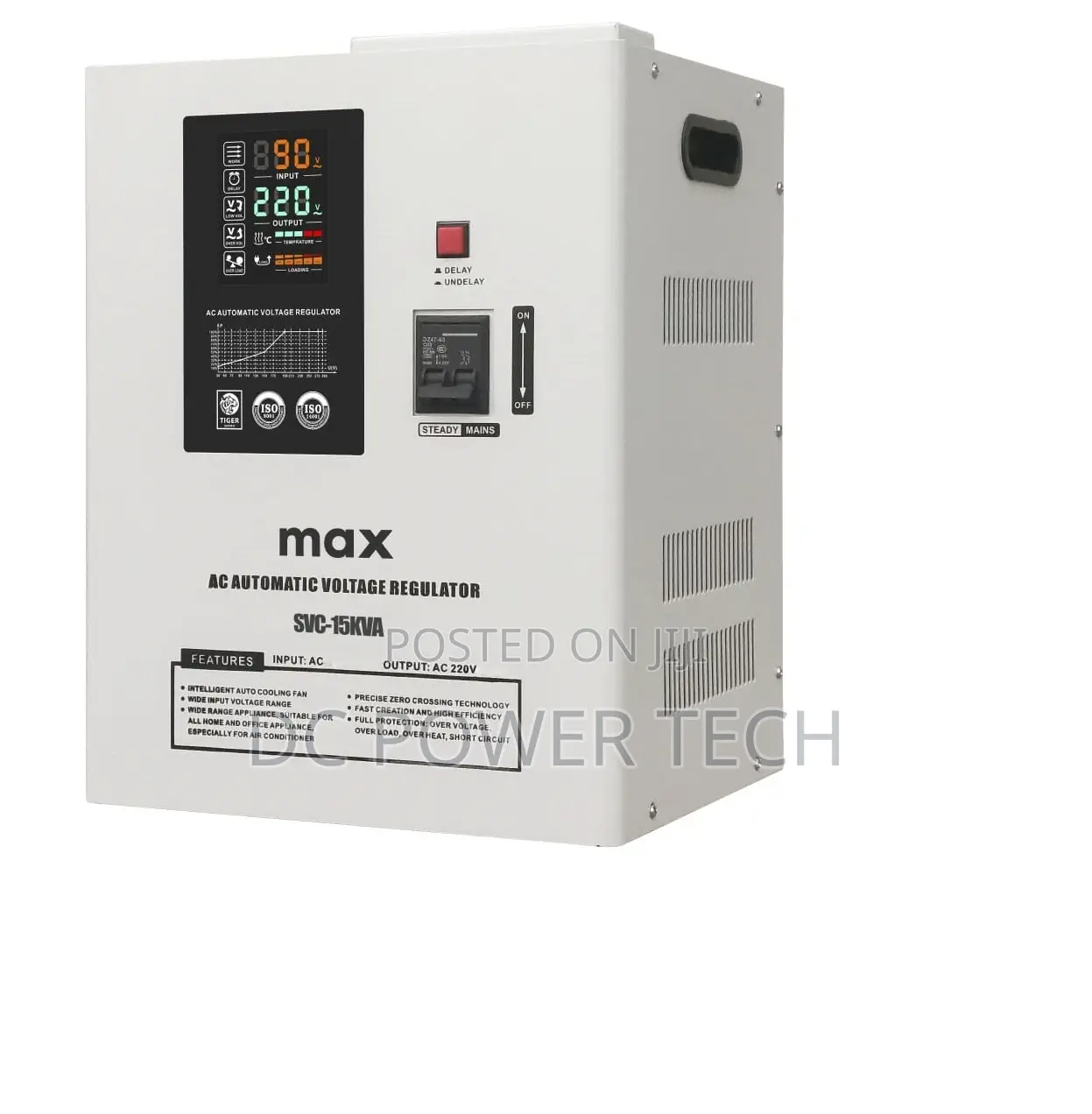 15kva Servo Max Stabilizer Input Voltage 90v-260v