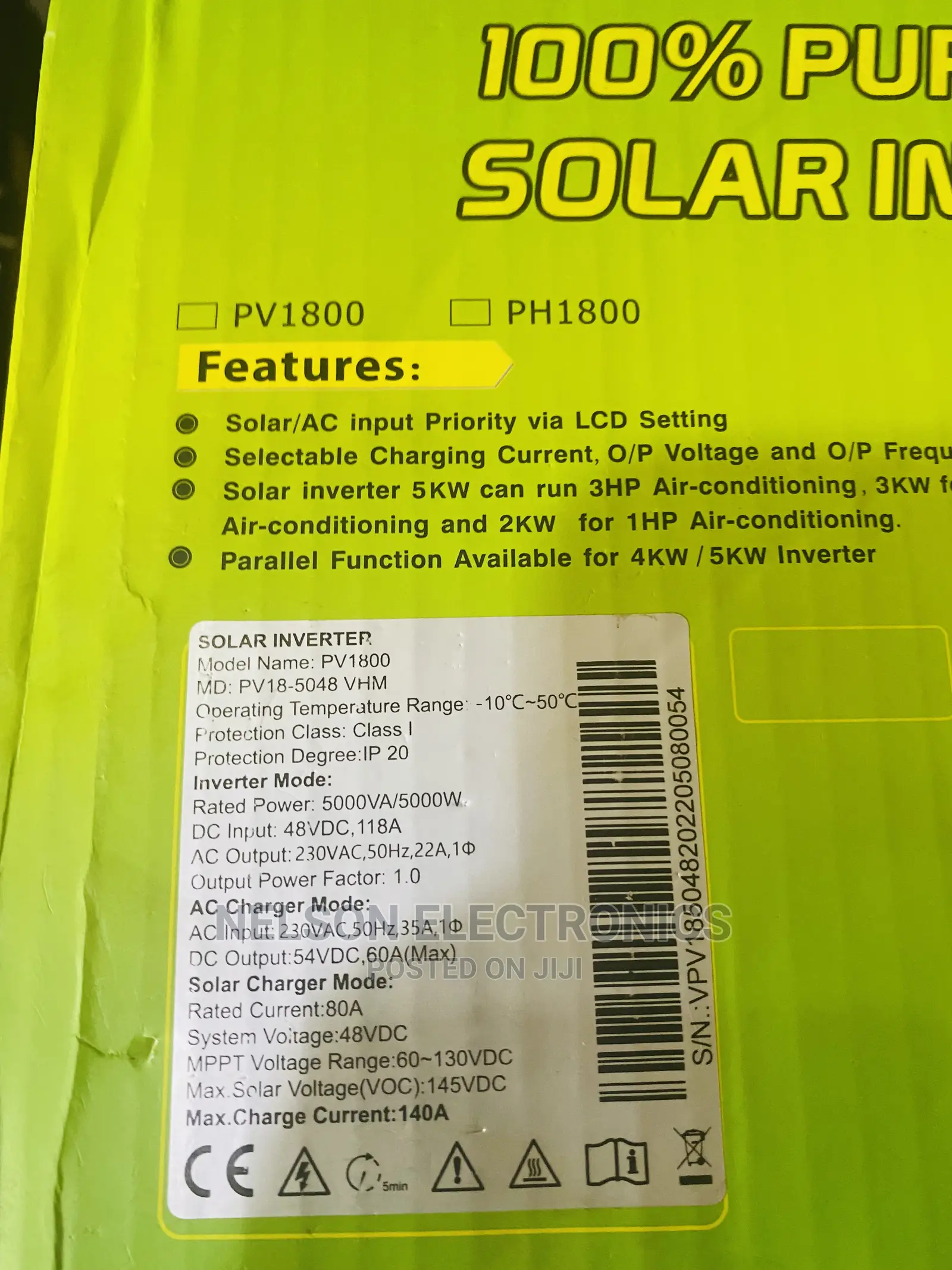 Must 5kva Hybrid Inverter With 80A Charge Controller