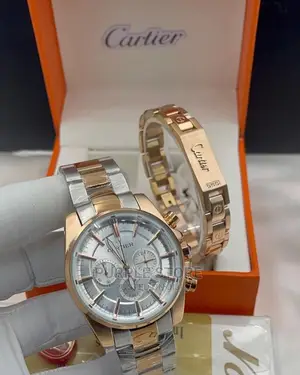 Photo - Cartier Chronograph Wristwatch and Bracelet