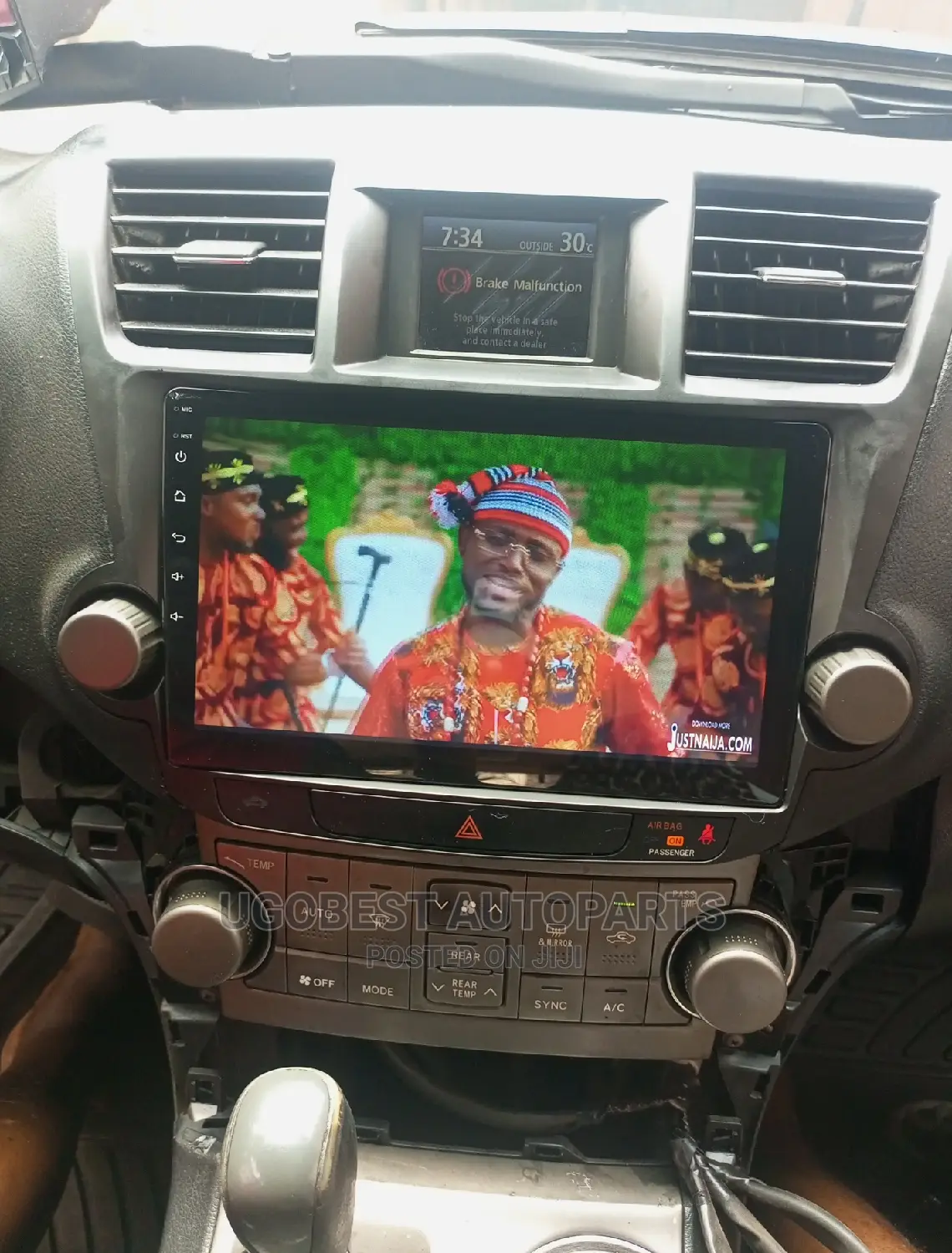 Toyota Highlander Android Screen 2008/2011 With GPS Navigation