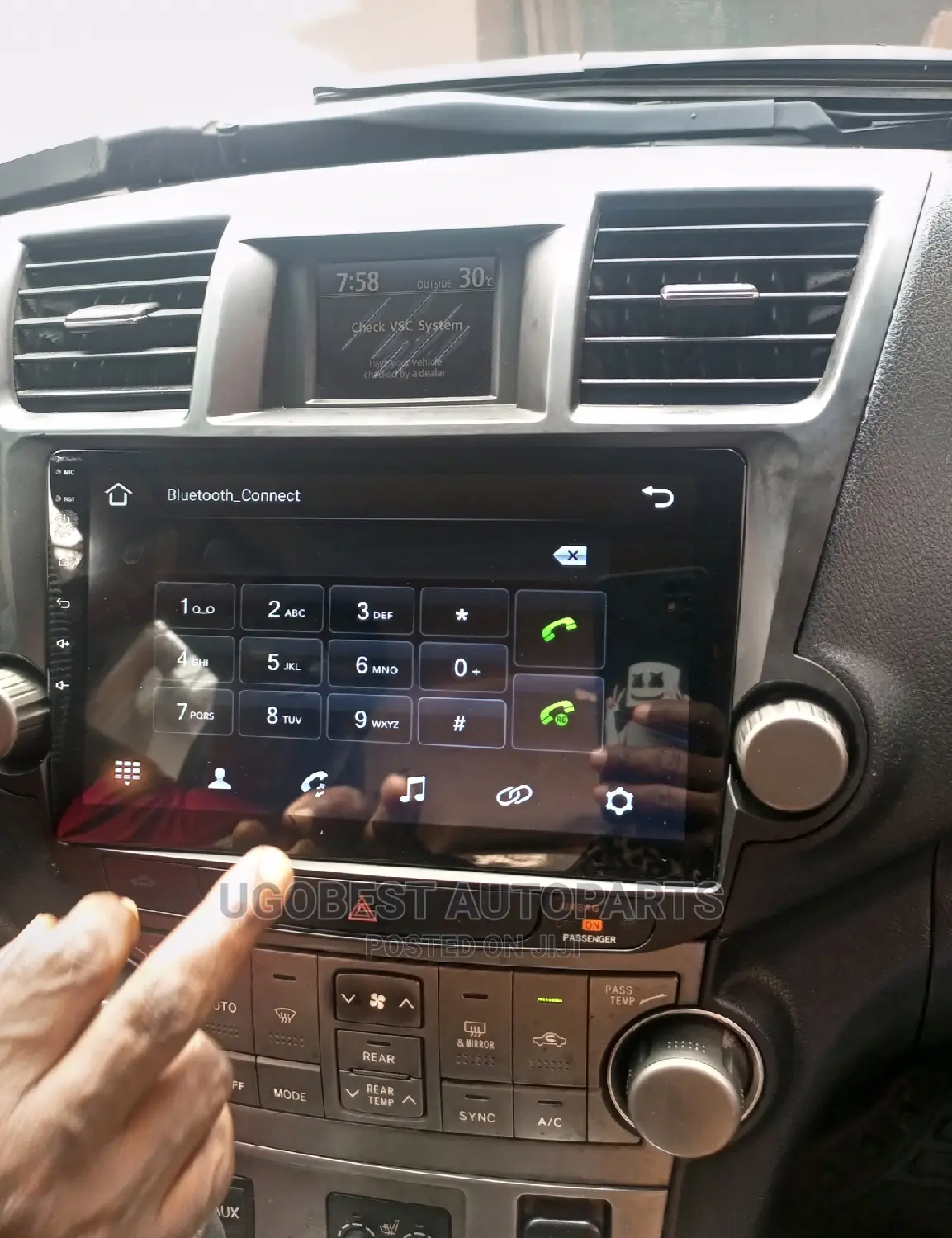 Toyota Highlander Android Screen 2008/2011 With GPS Navigation