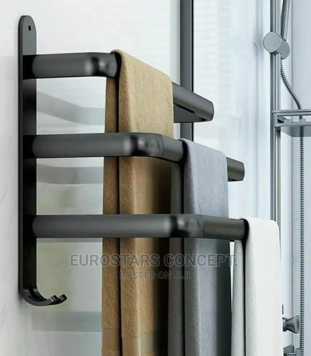 Black Multiple Towel Rack