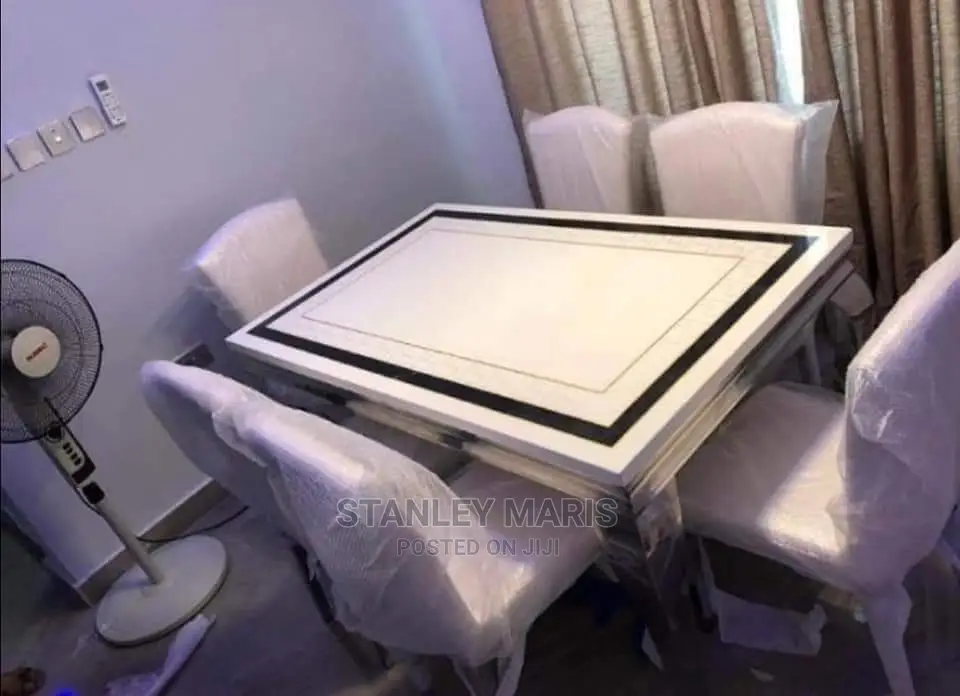 Versace Marble Dinning Table With Six Chairs