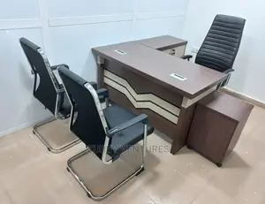 Brand New Quality Office Table With 2 Visitor Chairs