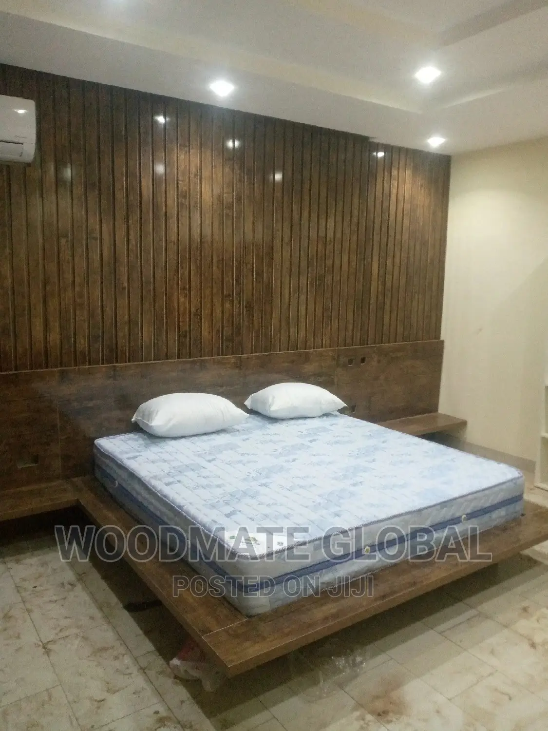 Strips Wall Panels Bed Design