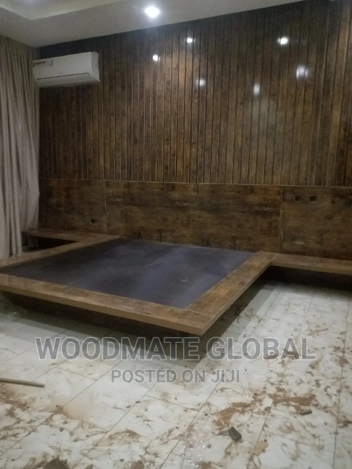 Strips Wall Panels Bed Design