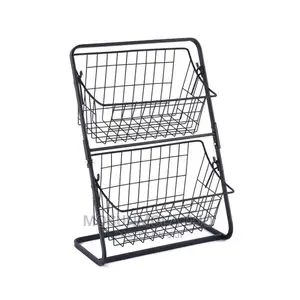 2-Tier Iron Storage Basket