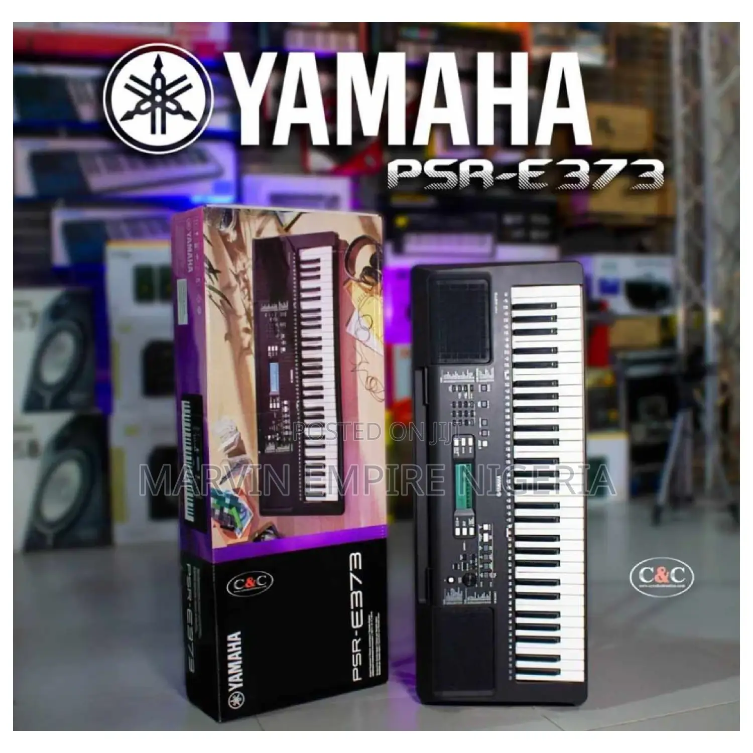 Yamaha Keyboard Piano PSR-E373 With Power Adapter