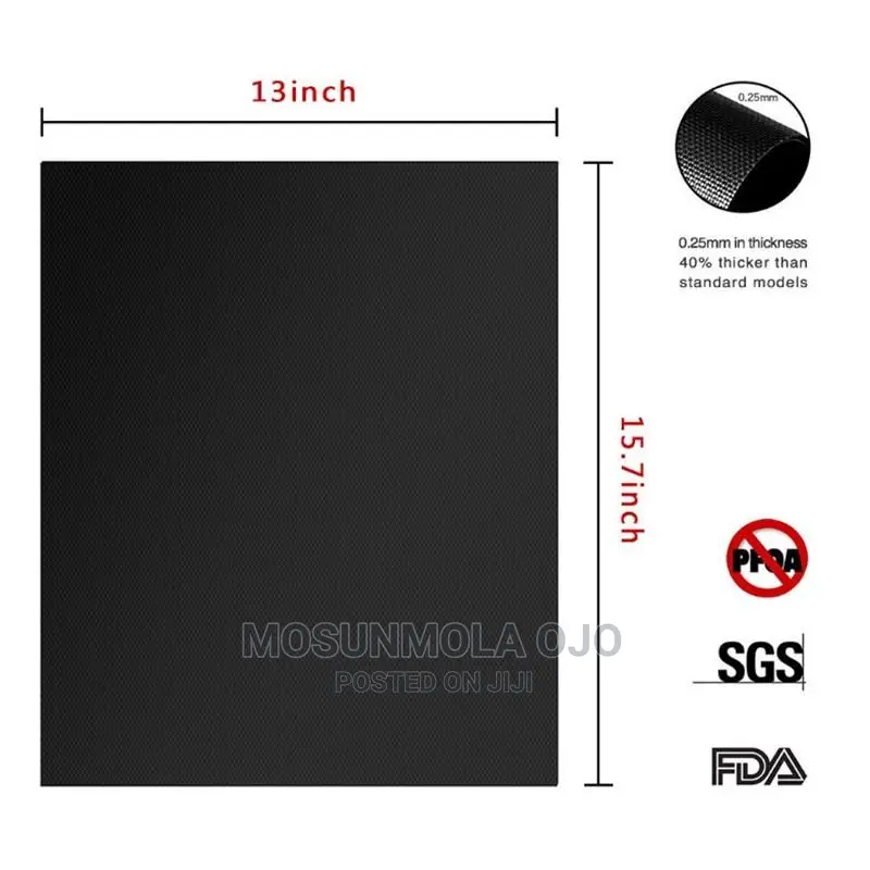 Non-Stick BBQ Reusable Grill Mat 33x40cm (5 in a Pack)