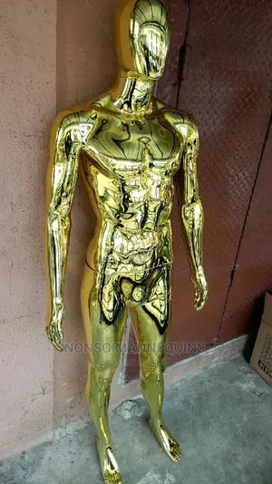 Big Size Male Gold Chrome Display Mannequin