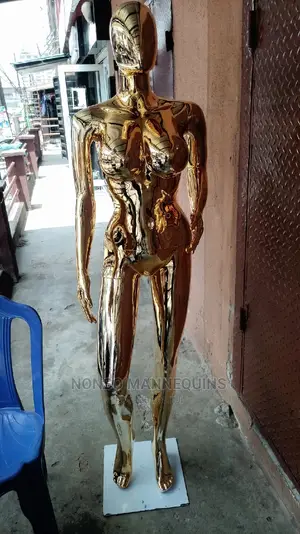 Size 12 Body Gold Chrome Female Faceless Mannequin
