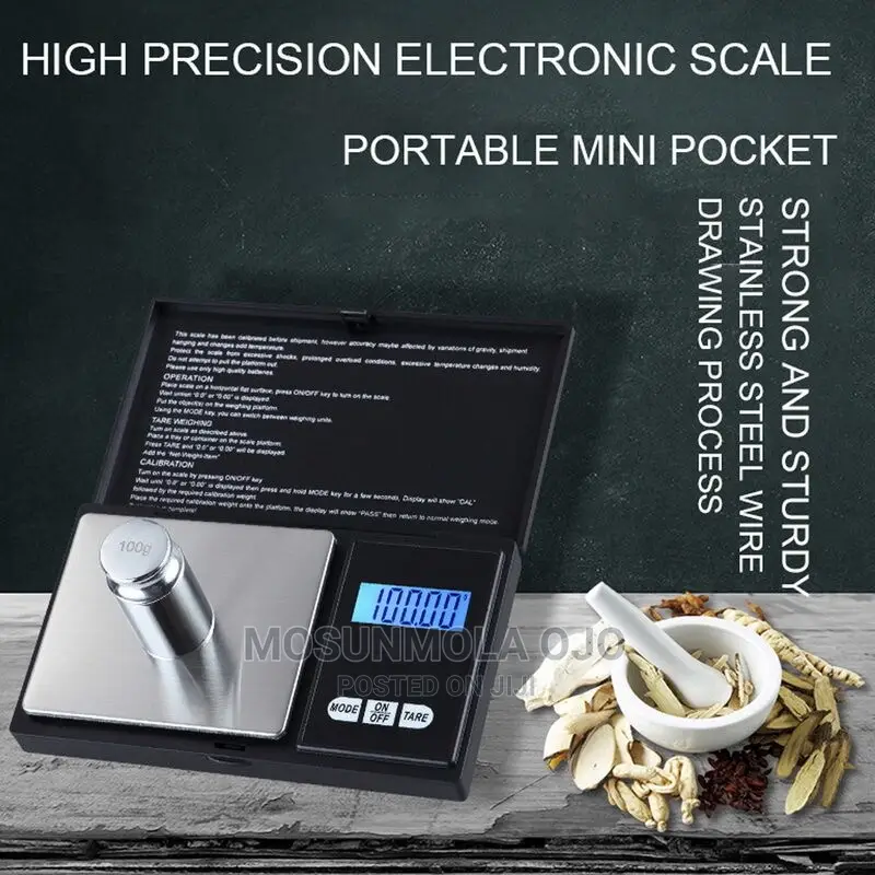 LCD Kitchen Scale-1000g-0.1g - Silver