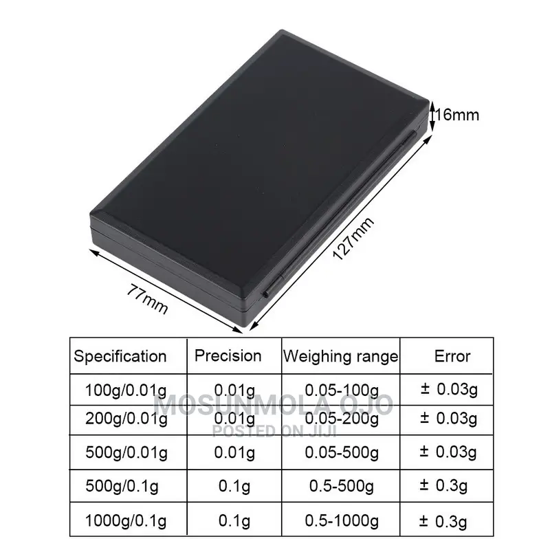 LCD Kitchen Scale-1000g-0.1g - Silver