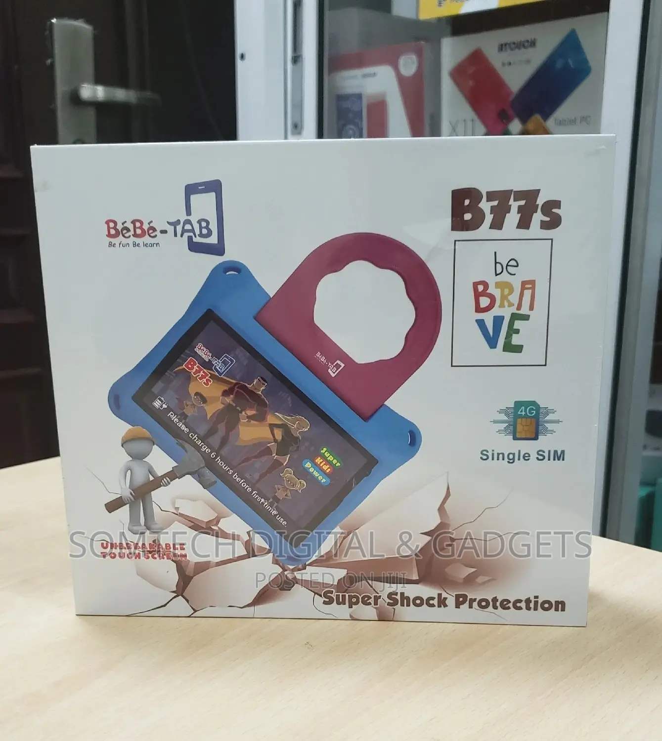 Unbreakable Screen Children's Educational Tablet Bebe B77s