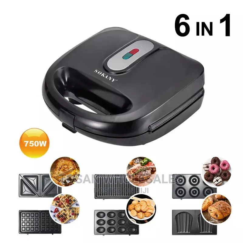 Sokany Multifunctional 6 in 1 Sandwich Maker.