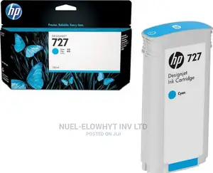 HP 727 130-Ml Cyan Designjet Ink Cartridge, B3P19A
