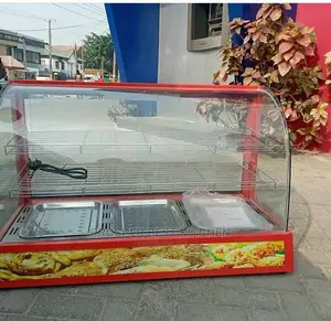 3 Plate Red Food/Snacks Display Warmer.
