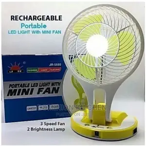 Rechargeable Portable Table Top Mini Fan With Led Light