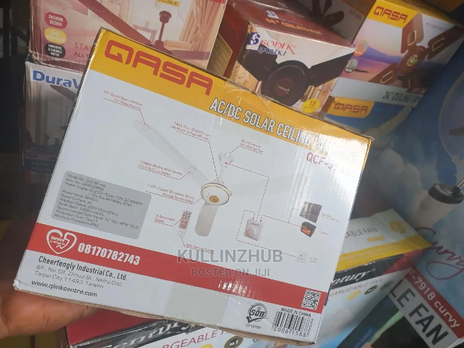 Qasa Ac/Dc Solar Ceiling Fan