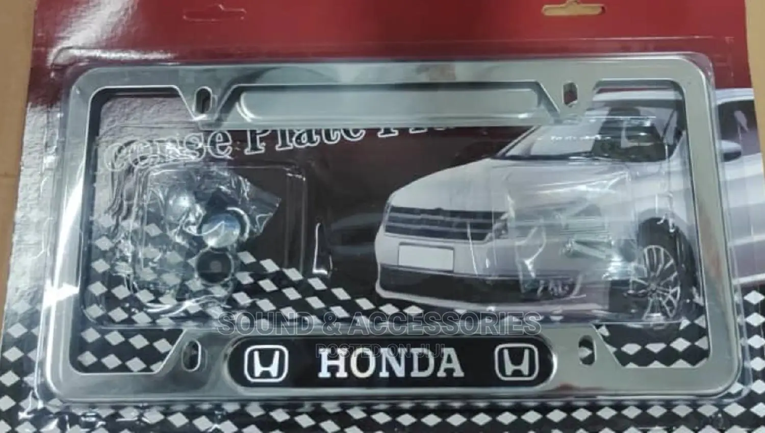 Honda Silver Color Stainless Plate Number Cover/Frame. in Ojo Vehicle