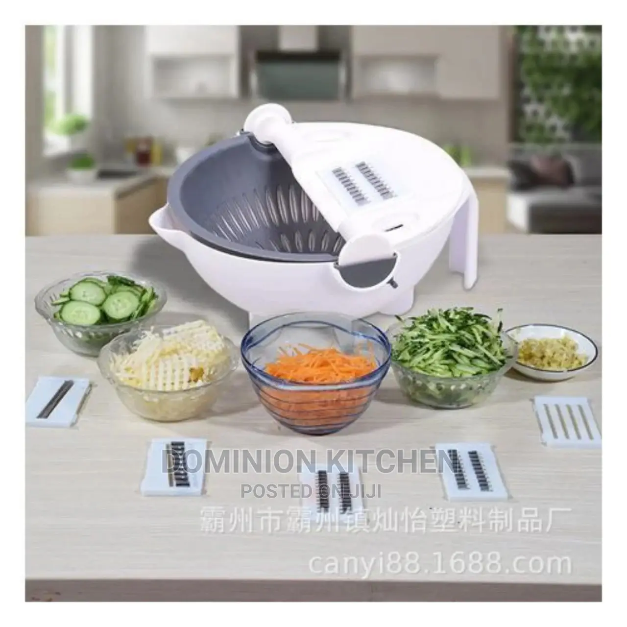 Multi Function 9in 1 Vegetable Cutter/Chopper/Slicer Drain