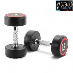 Round Head Rubber Dumbbell 25kg [Pair] D2250.25 PRO