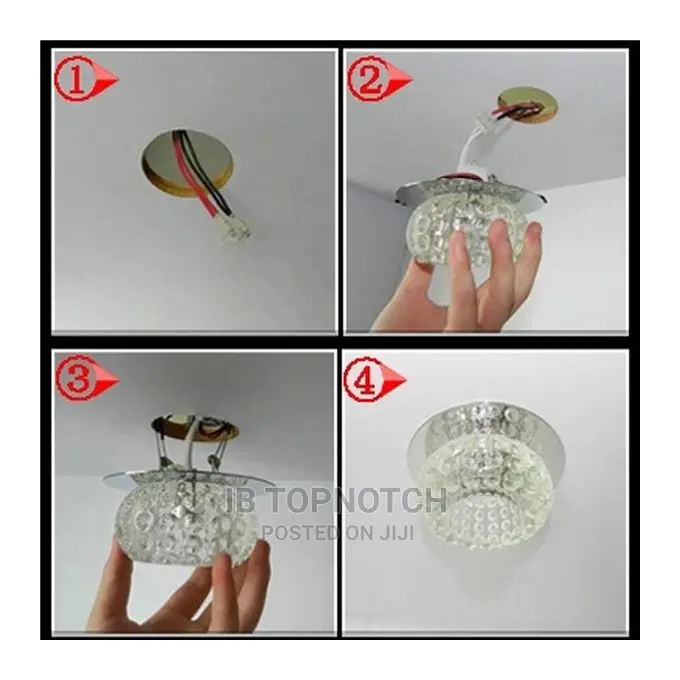 Crystal LED Ceiling Warm Chandelier Spotlight