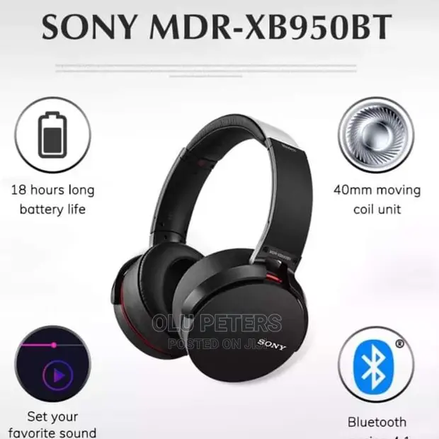 Sony Xb950bt Audifonos Sony Rojos Bluetooth Stereo Headset