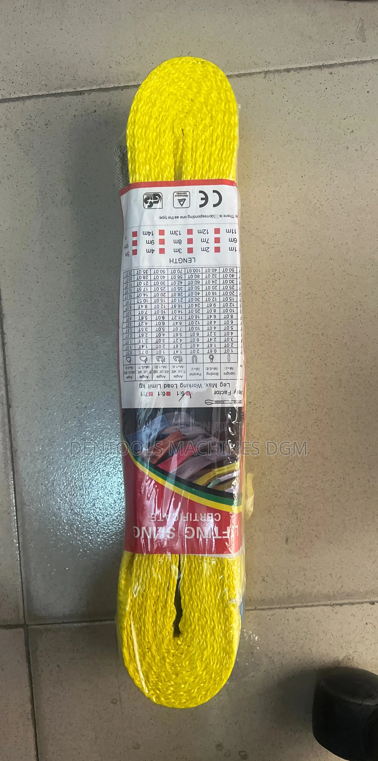 3 Ton Flat Polyester Woven Webbing Lifting Sling Belt DGM