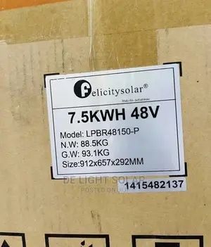 7.5kwh 48v Felicity Lithium Battery