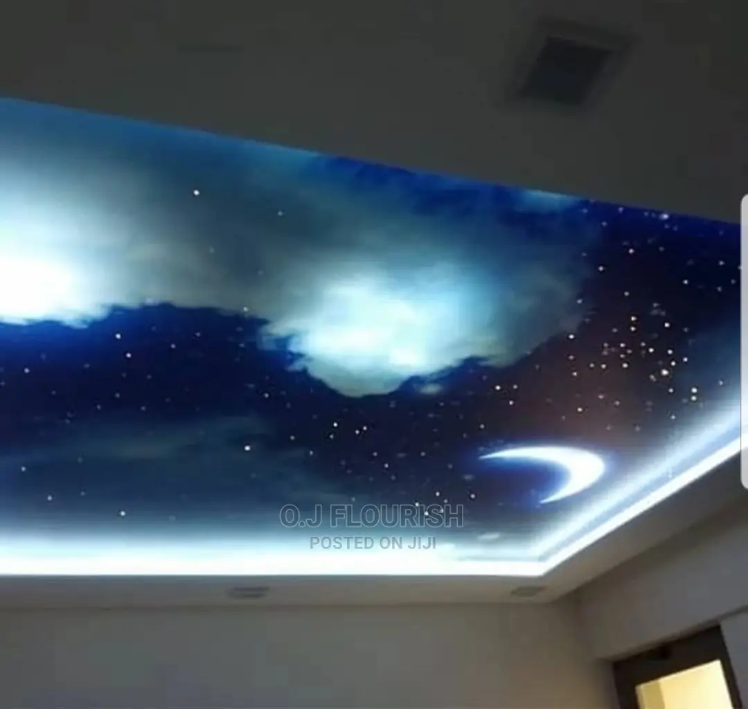 Golden 3D Stretch Ceiling