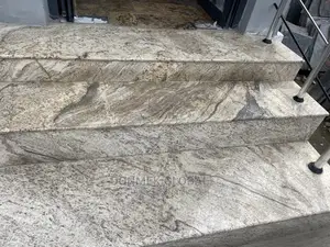 Stairs Furnished With Champagne Gold Slab