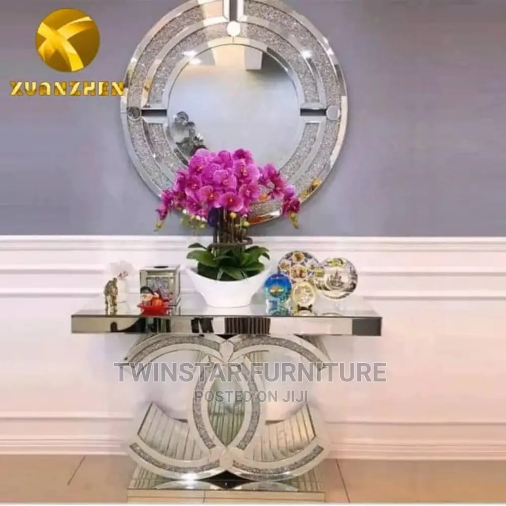 New Modern Golden Mirror Console