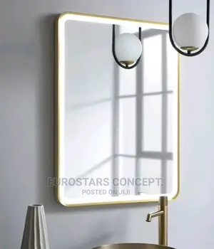 Gold Frame Luxury Mirror With Lights