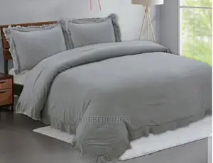 Grey Colour Duvet, Bedsheet With 4 Pillow Cases