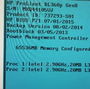 Server HP ProLiant DL 64GB Intel Xeon HDD+SSD 1T