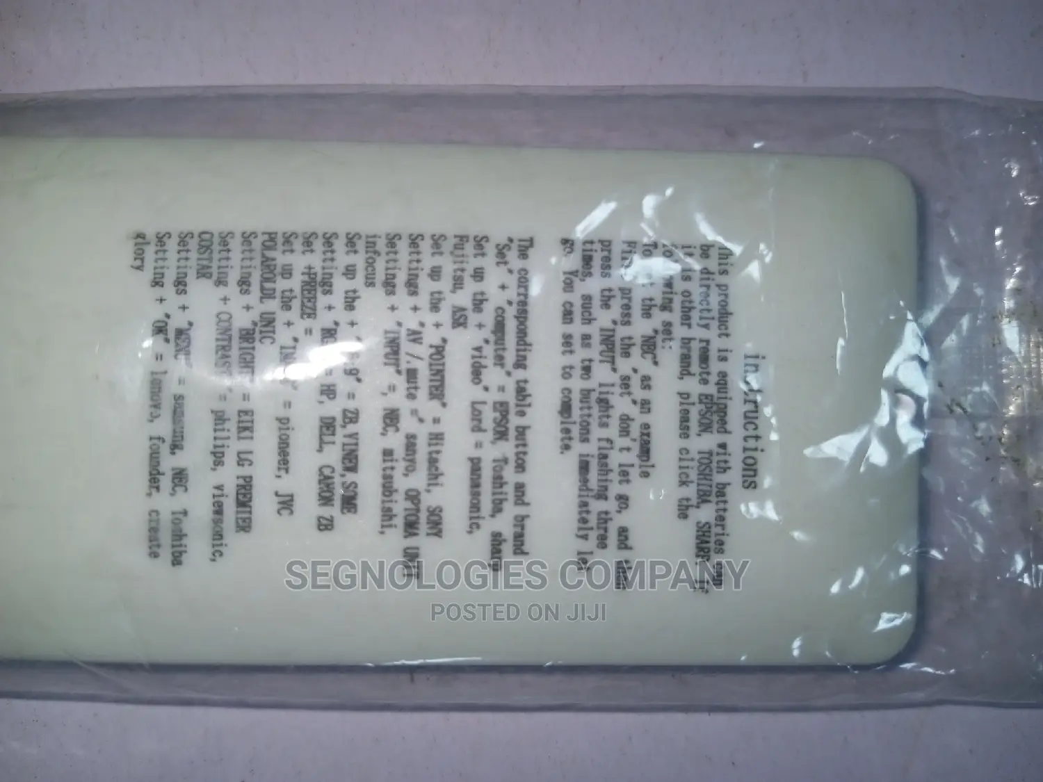 Original Universal Projector Remote Control