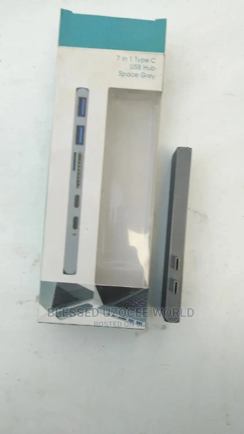 7in 1 Type C to 3.0usb+Hdmi+Memory Card Slot+ Hub Space Grey