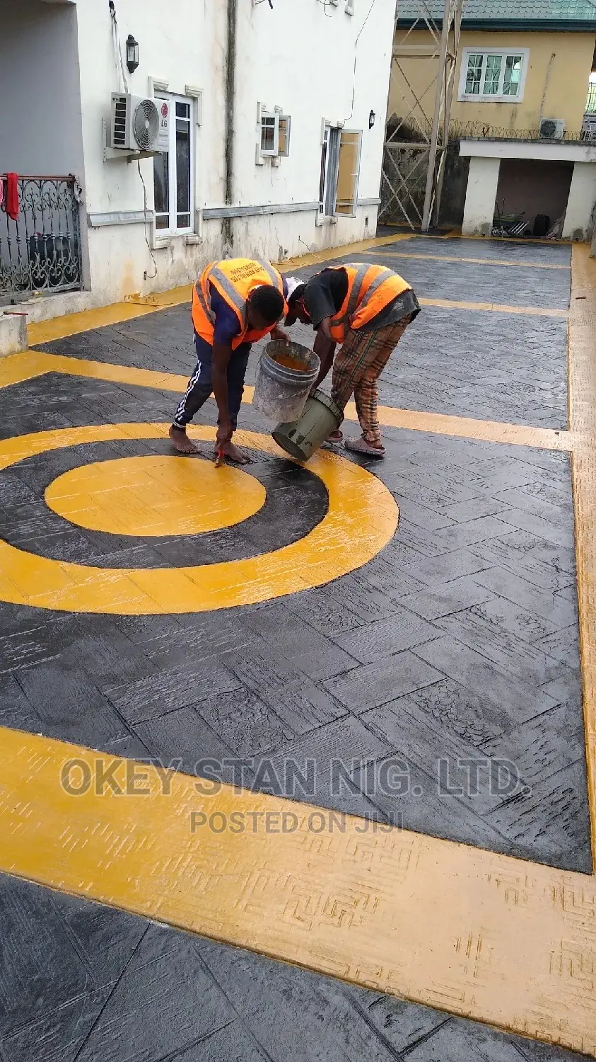 Stamped Decorative Concrete Floor.