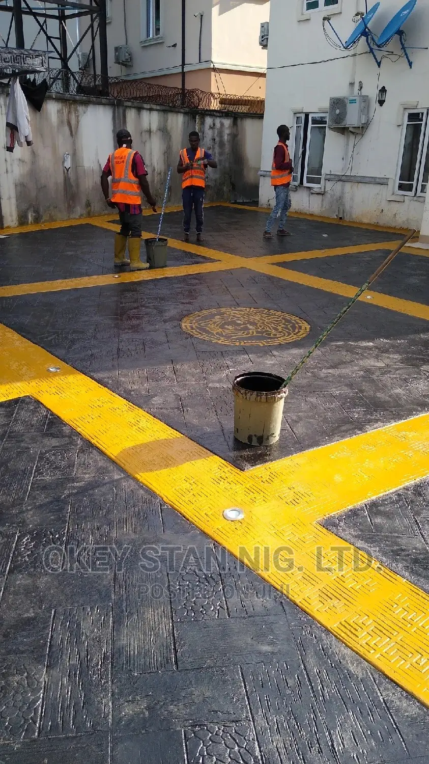 Stamped Decorative Concrete Floor.
