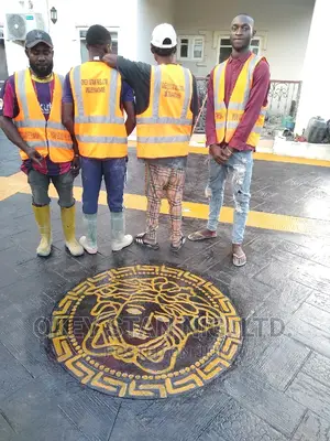 Stamped Decorative Concrete Floor.