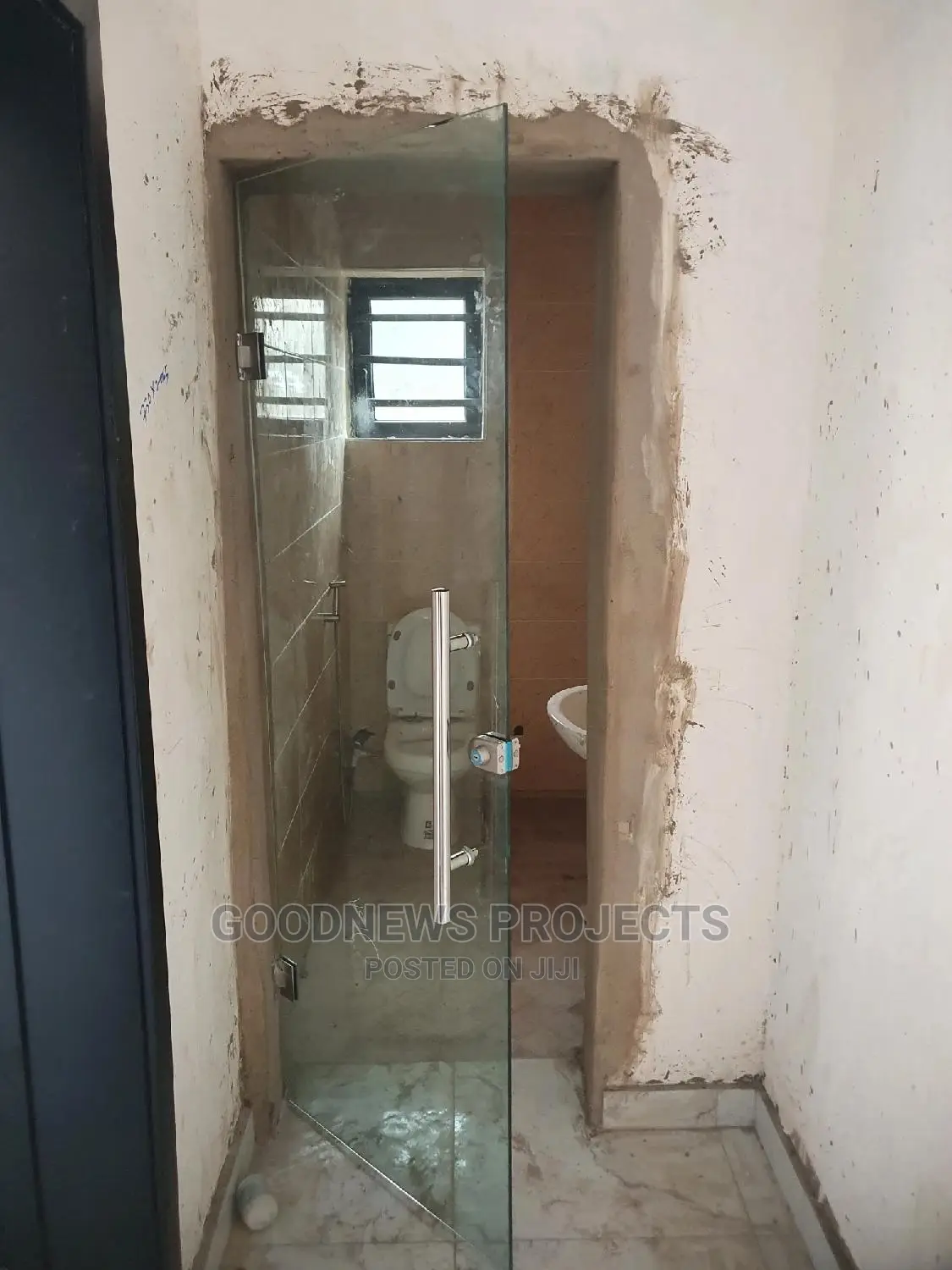 Frameless Toilet Door