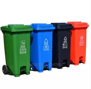 Imported Foot Pedal Dustbin 120l Public Plastic Waste Bin