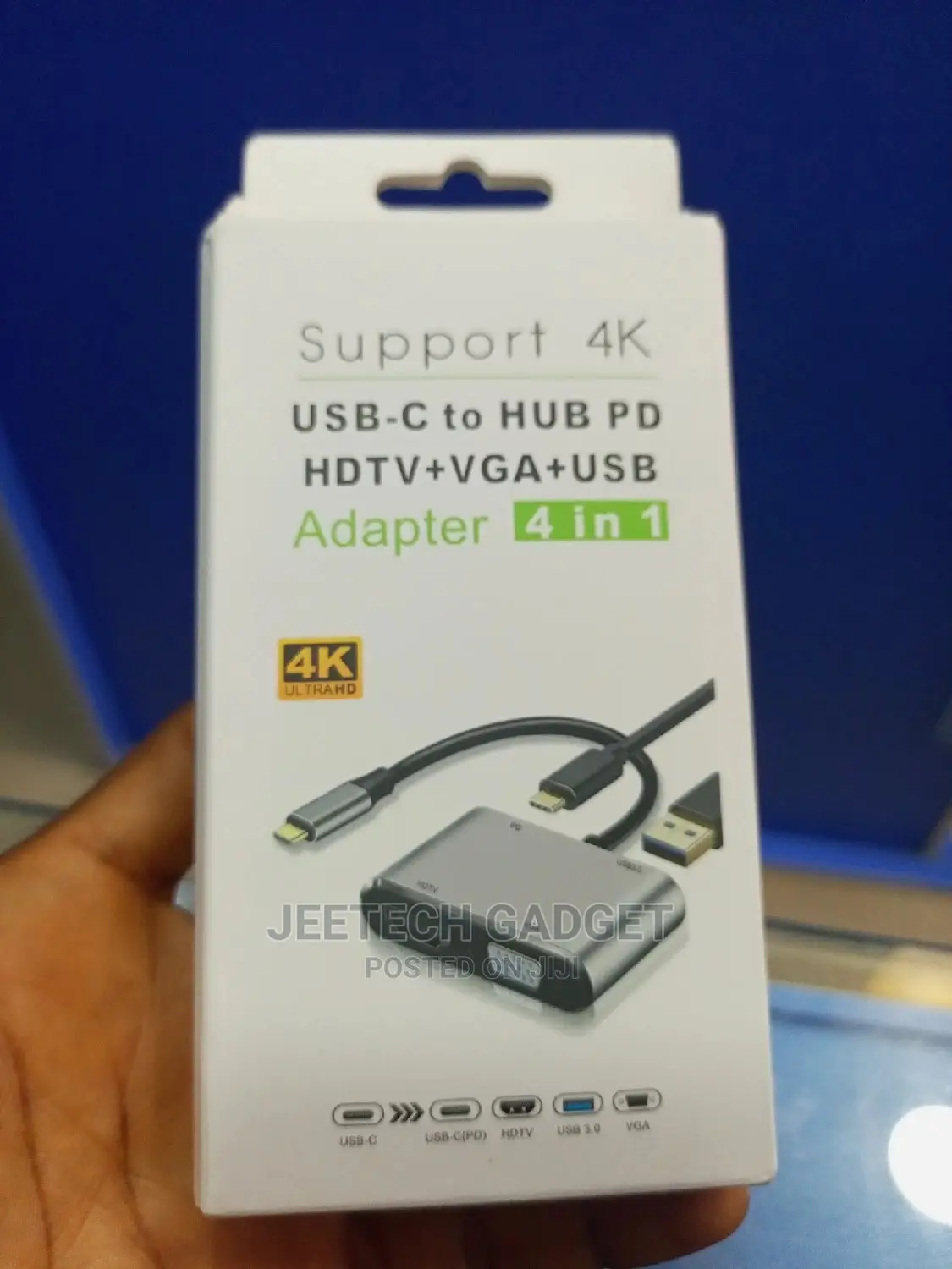 4 in 1 Type-C to Hdmi + Vga + Usb 3.0