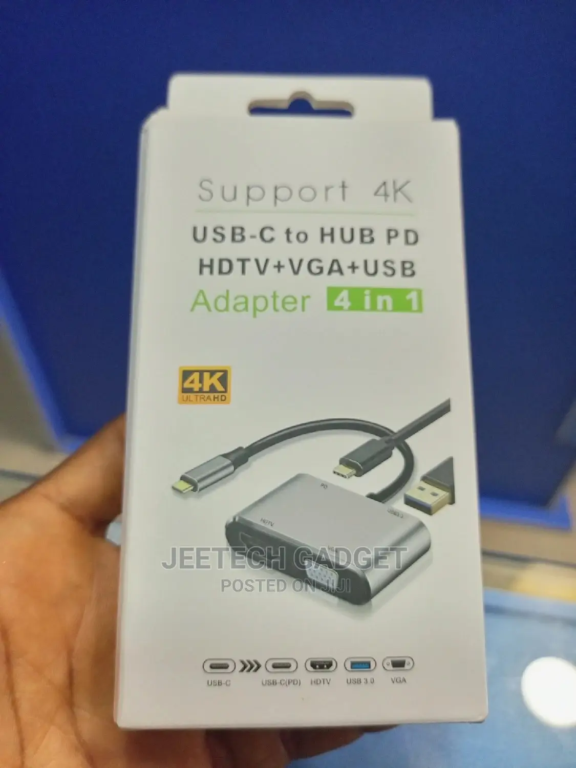 4 in 1 Type-C to Hdmi + Vga + Usb 3.0