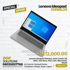 New Laptop Lenovo 4GB Intel Core i3 HDD 1T