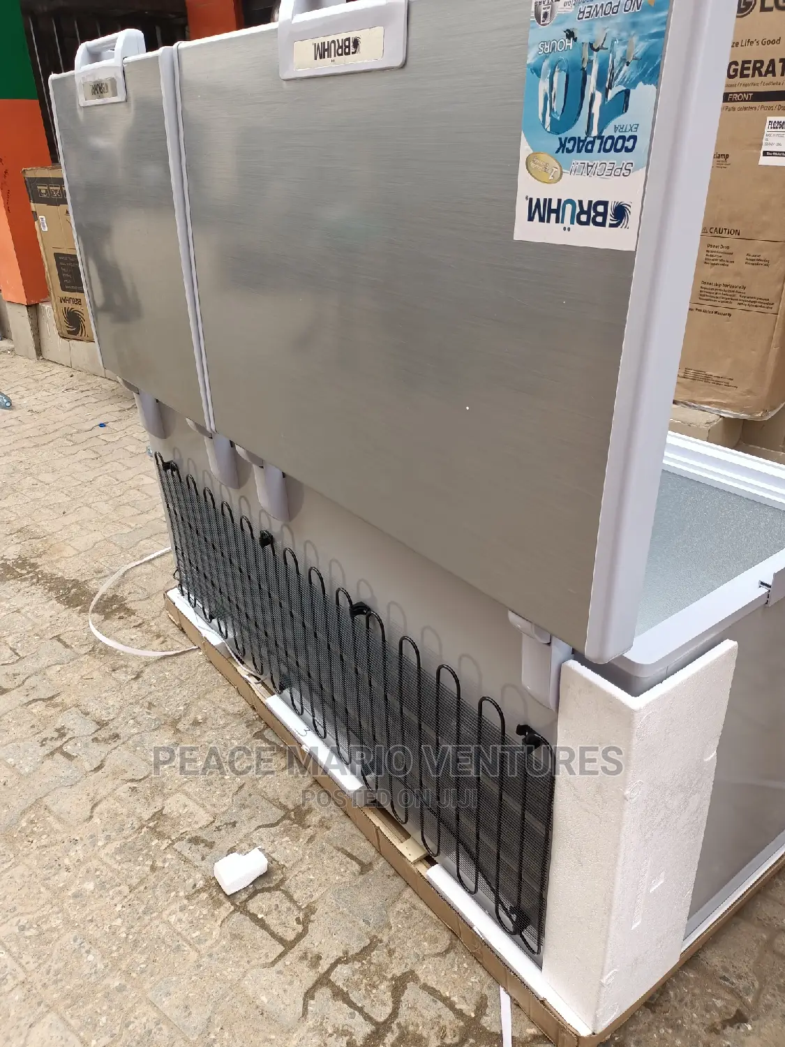 Bruhm Double Door Deep Freezer With Cool Pack 2years Waranty